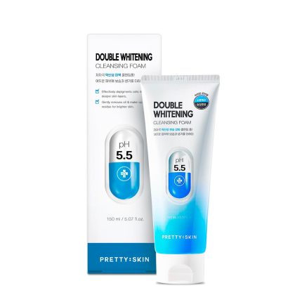 Увлажняющая пенка для глубокого очищения кожи Prettyskin Double Whitening