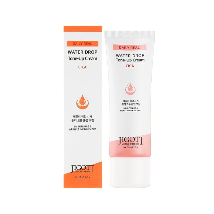 Крем для лица увлажняющий с центеллой азиатской JIGOTT Daily Real Cica Water Drop Tone Up Cream