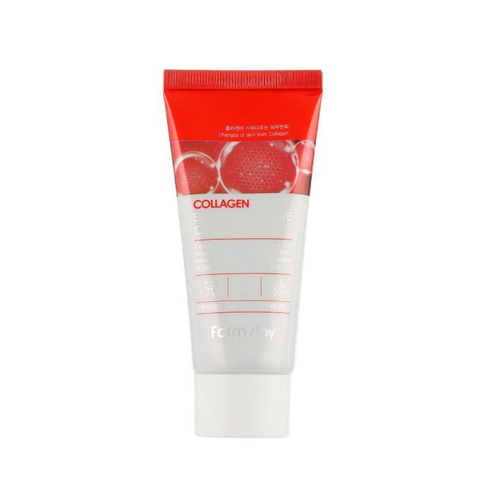 Набор из трёх средств для интенсивного увлажнения и укрепления кожи лица с коллагеном |ton/200ml + emul/200ml + cr/50ml| Farmstay Collagen Essential Moisture Skin Care 3set