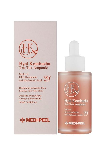 Восстанавливающая ампула с 70% комбучи и церамидами |50 ml| Medi-Peel Hyal Kombucha Tea-Tox Ampoule