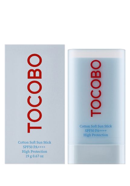 Себорегулирующий солнцезащитный стик для лица |19 g| Tocobo Cotton Soft Sun Stick SPF50 + PA++++