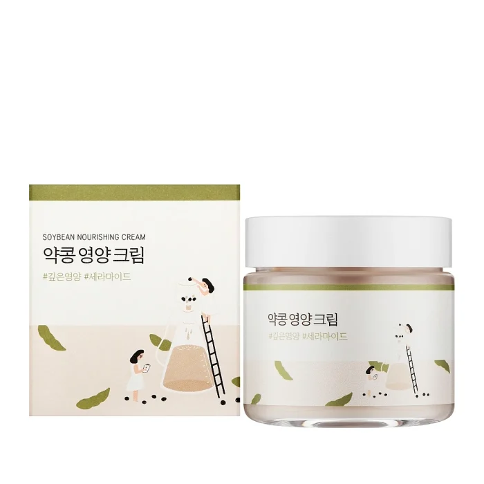 Питательный крем с чёрной соей |80 ml| Round Lab Soybean Nourishing Cream