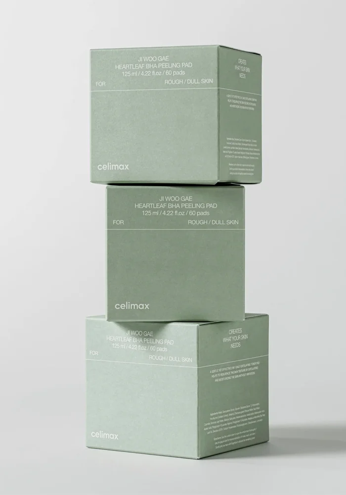 Тонизирующие пилинг-пэды с BHA-кислотой |125 ml| Celimax Ji Woo Gae Heartleaf BHA Peelind Pad