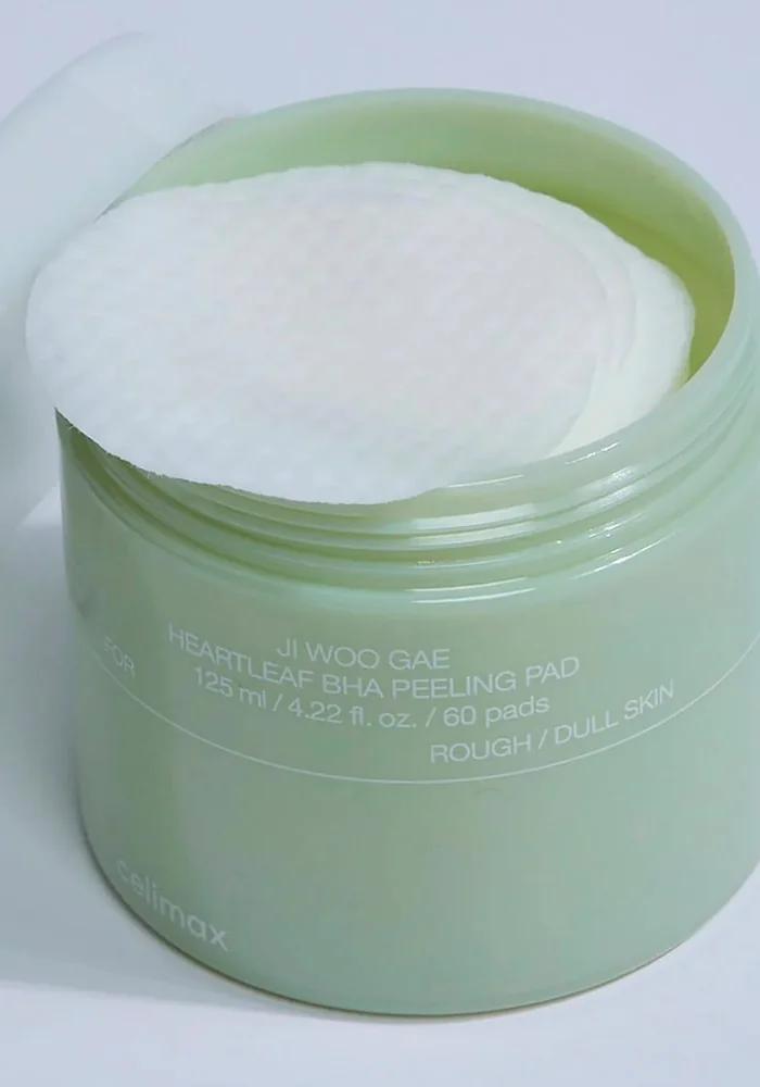 Тонизирующие пилинг-пэды с BHA-кислотой |125 ml| Celimax Ji Woo Gae Heartleaf BHA Peelind Pad