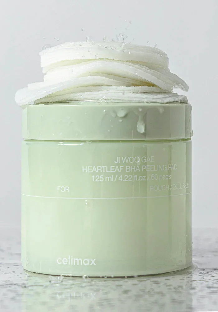 Тонизирующие пилинг-пэды с BHA-кислотой |125 ml| Celimax Ji Woo Gae Heartleaf BHA Peelind Pad