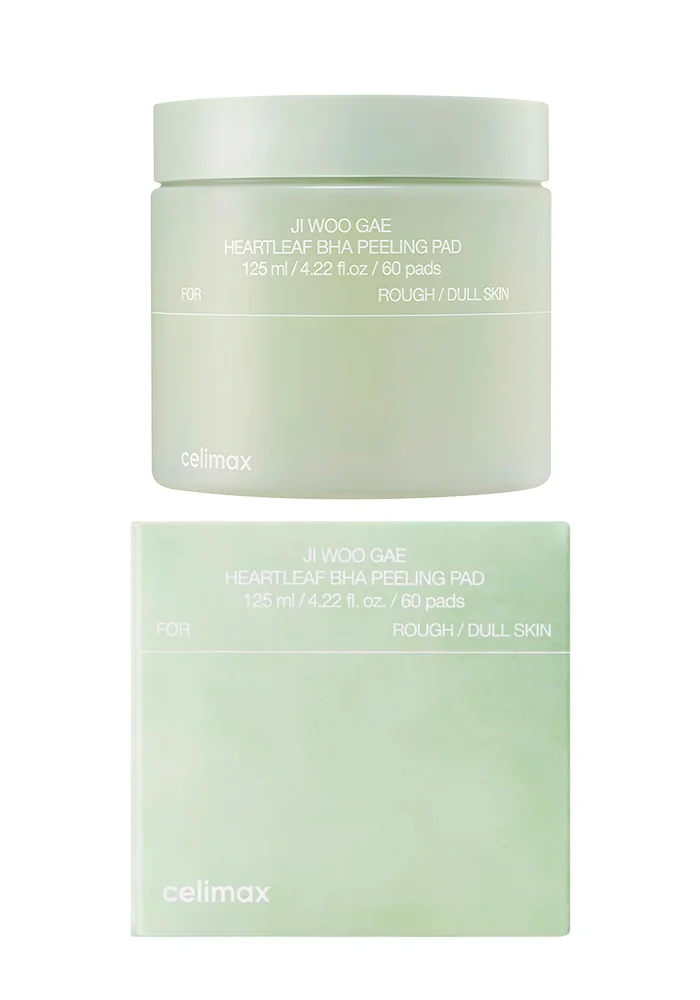 Тонизирующие пилинг-пэды с BHA-кислотой |125 ml| Celimax Ji Woo Gae Heartleaf BHA Peelind Pad