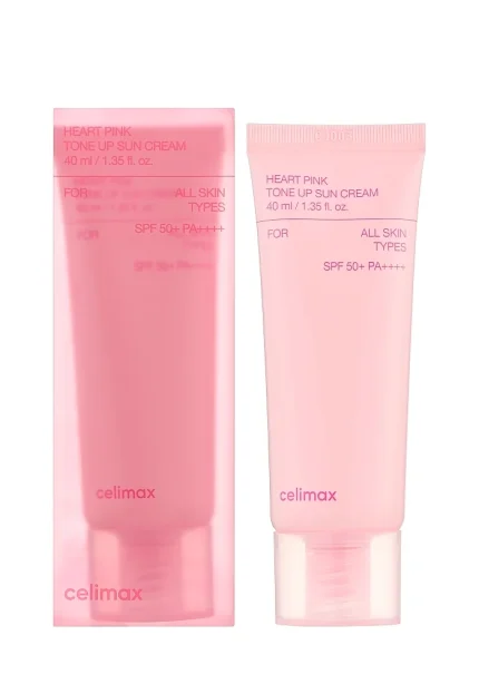 Тонирующий солнцезащитный крем |40 ml| Celimax Heart Pink Tone Up Sun Cream SPF50+ PA++++