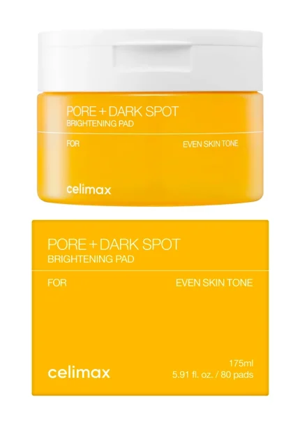 Тонер-пэды для выравнивания тона и рельефа кожи |80 шт| Celimax Pore+Dark Spot Brightening Pad