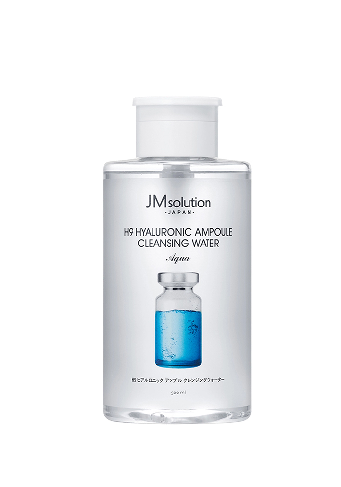 JMsolution_H9_Hyaluronic_Ampoule_Cleansing_Water_Aqua_01_procosmetics_by Очищающая вода для снятия макияжа с гиалуроновой кислотой |500 ml| JMsolution H9 Hyaluronic Ampoule Cleansing Water Aqua