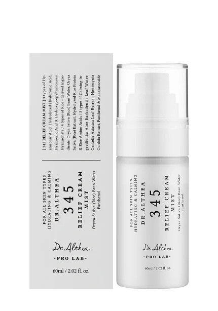 Успокаивающий мист с гидролатом риса и пантенолом |60 ml| Dr. Althea 345 Relief Cream Mist