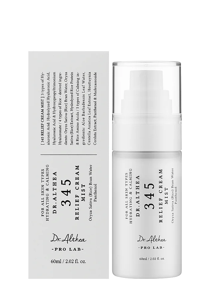Dr.Althea_345_Relief_Cream_Mist_01_procosmetics_by Успокаивающий мист с гидролатом риса и пантенолом |60 ml| Dr. Althea 345 Relief Cream Mist
