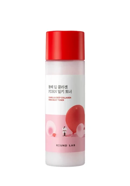 Молочный тонер с ПДРН и камелией Round Lab Camellia Deep Collagen PDRN Milky Toner 150 мл
