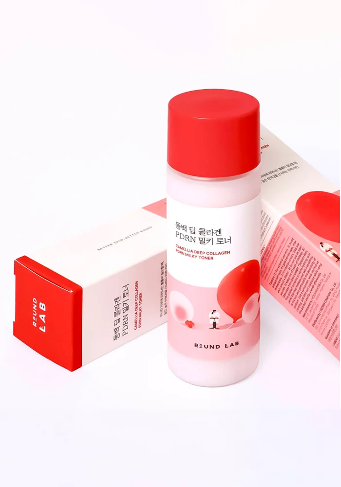 Молочный тонер с ПДРН и камелией Round Lab Camellia Deep Collagen PDRN Milky Toner 150 мл
