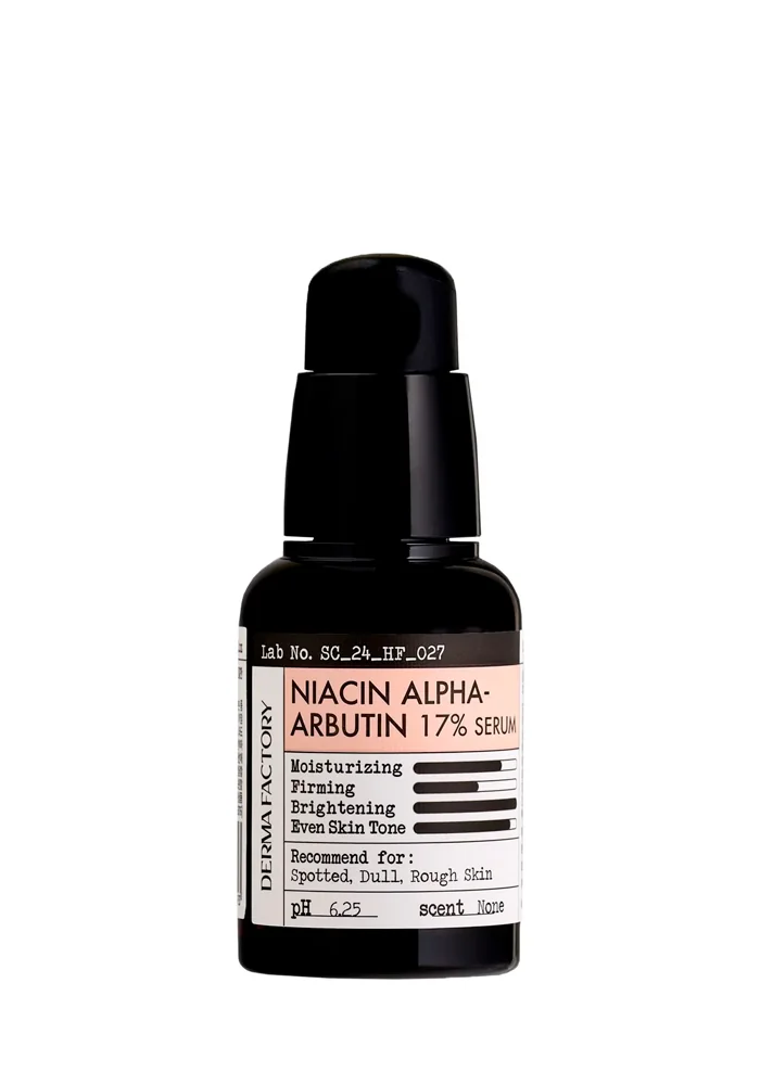DERMA_FACTORY_NIACIN_ALPA-ARBUTIN_17__SERUM_01_procosmetics_by Интенсивная осветляющая сыворотка с ниацинамидом и арбутином Derma Factory Niacin Alpha-Arbutin 17 Serum, 30 мл