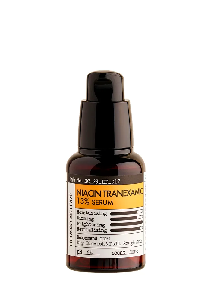 Derma_Factory_Niacin_Tranexamic_13__Serum_30ml_01_procosmetics_by Осветляющая сыворотка для лица с транексамовой кислотой Derma Factory Niacin Tranexamic 13% Serum, 30 мл
