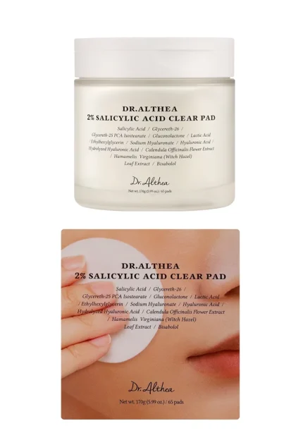 Пэды для проблемной кожи с 2% BHA Dr. Althea 2% Salicylic Acid Clear Pad 60 шт